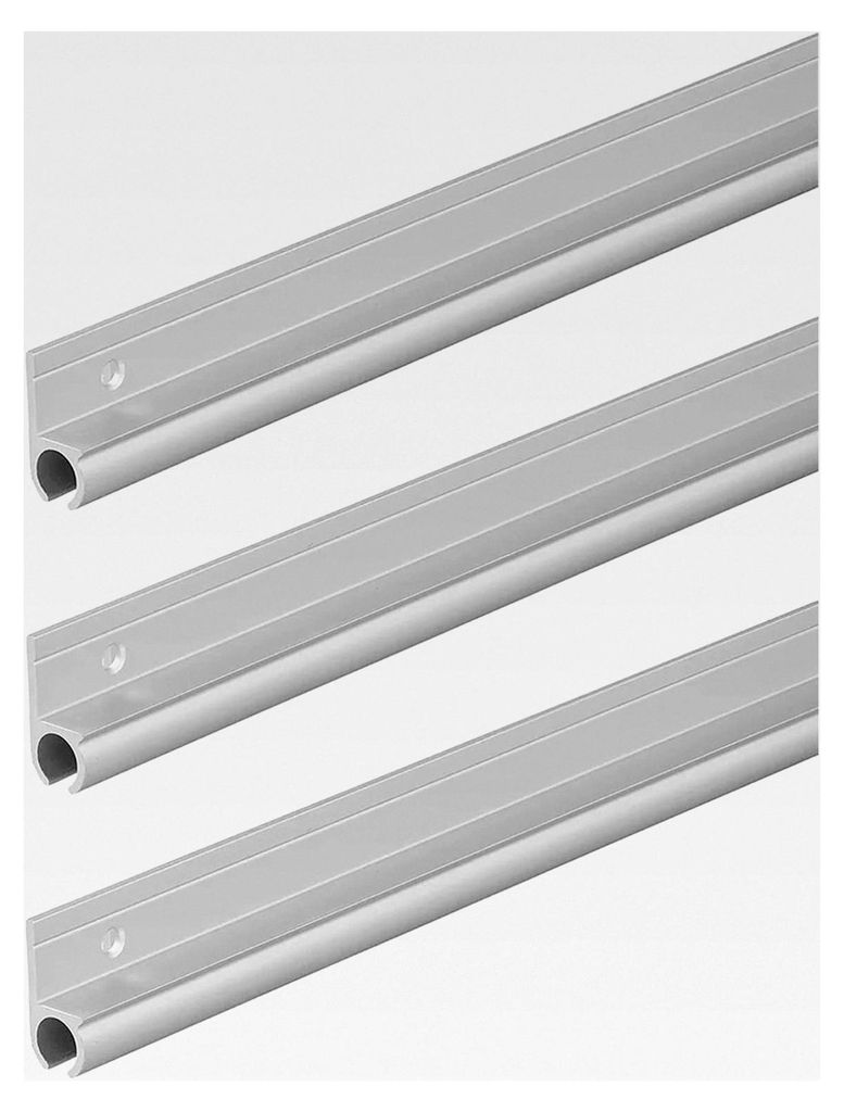 3 x Kederschiene Aluminium Kederprofil Kederleiste 180° 100 x 2,6 cm für Zelte