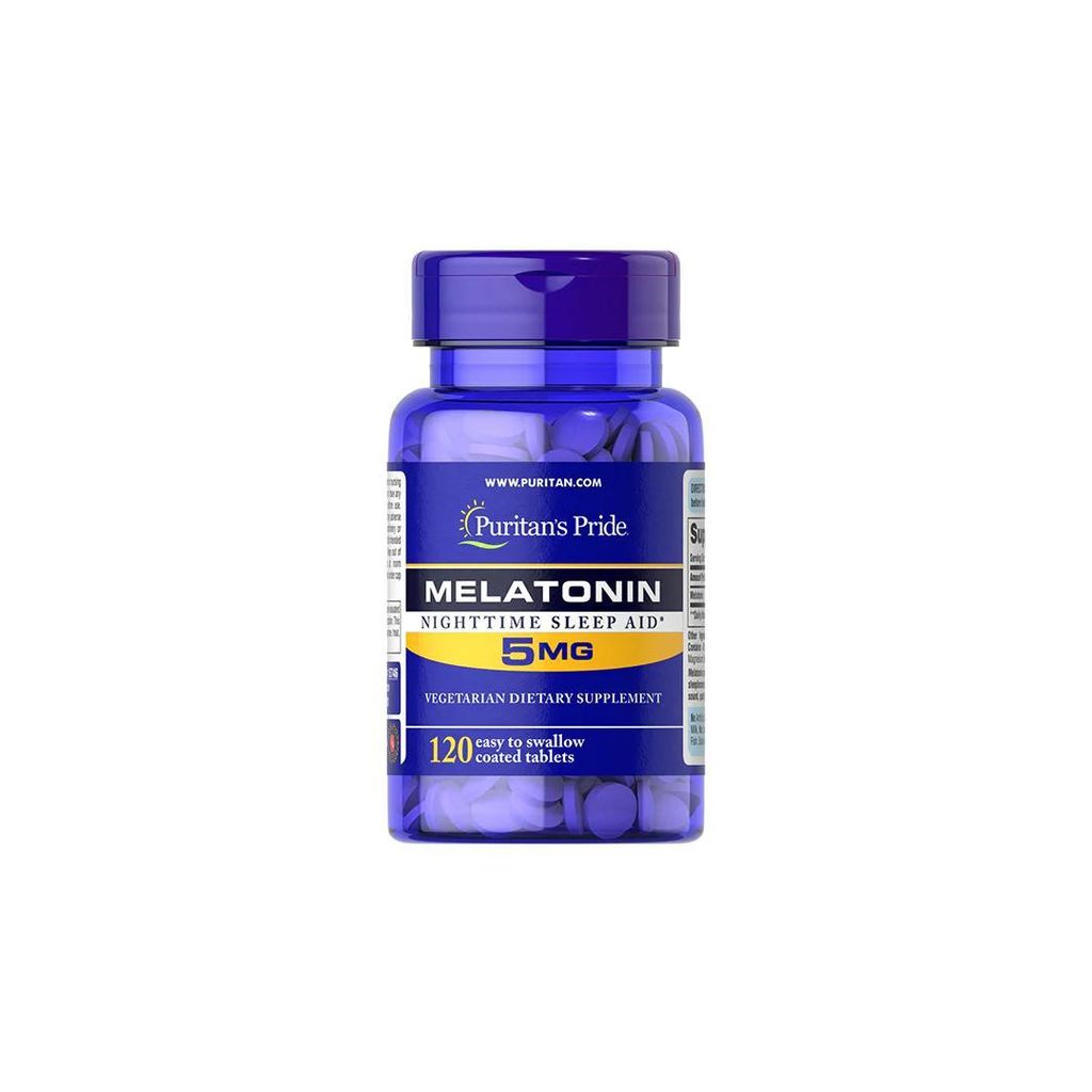 Melatonin 5 mg 120 überzogene Tabletten Puritans Pride Produktbild 