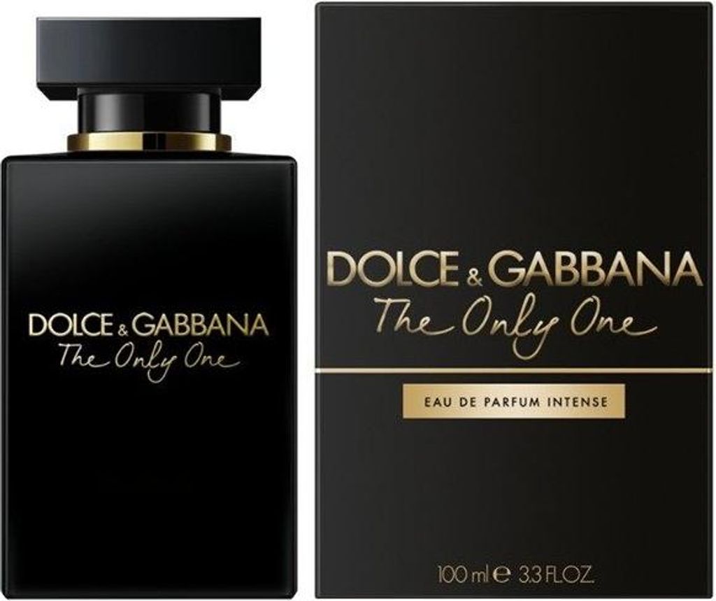 A black perfume bottle and its packaging are displayed side-by-side against a white background.