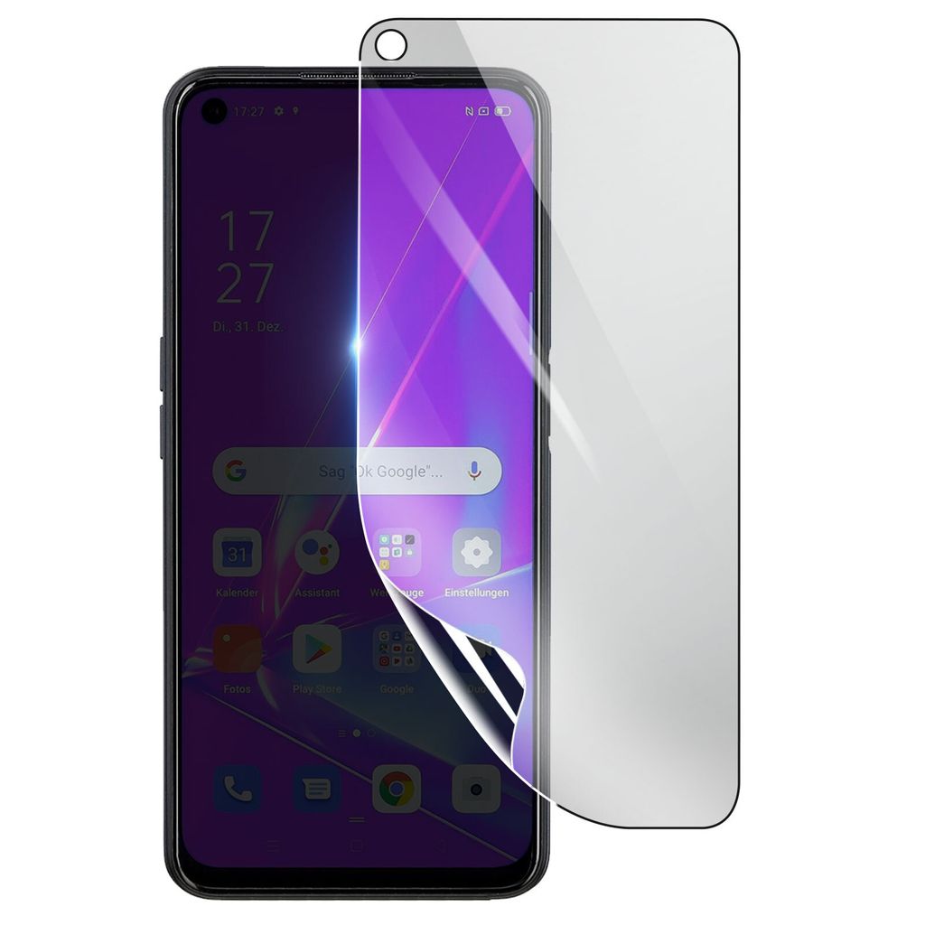 3mk, Stoß- und kratzfester Hydrogel Bildschirmschutz für Oppo A72, Transparent