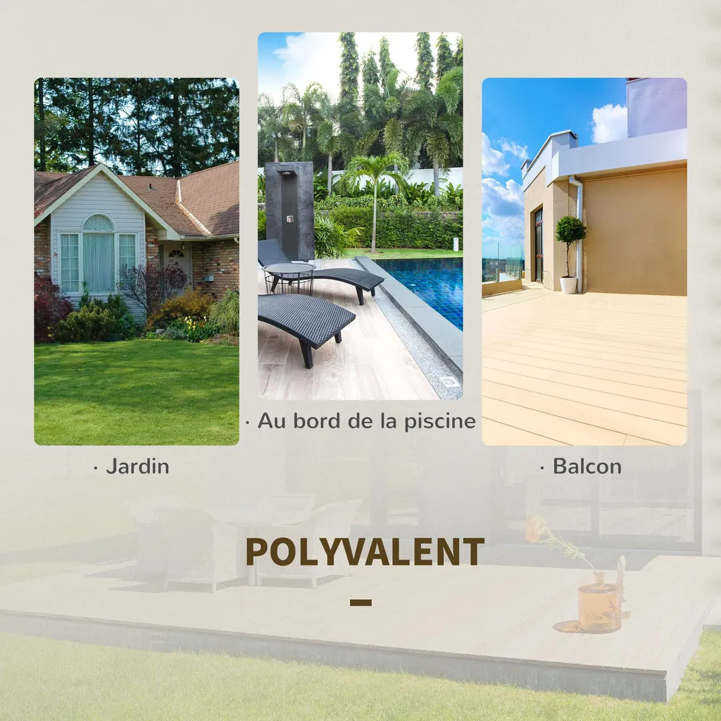 Mobilier de Jardin Compact Résine Tressée Solution Gain de Place Set - 6