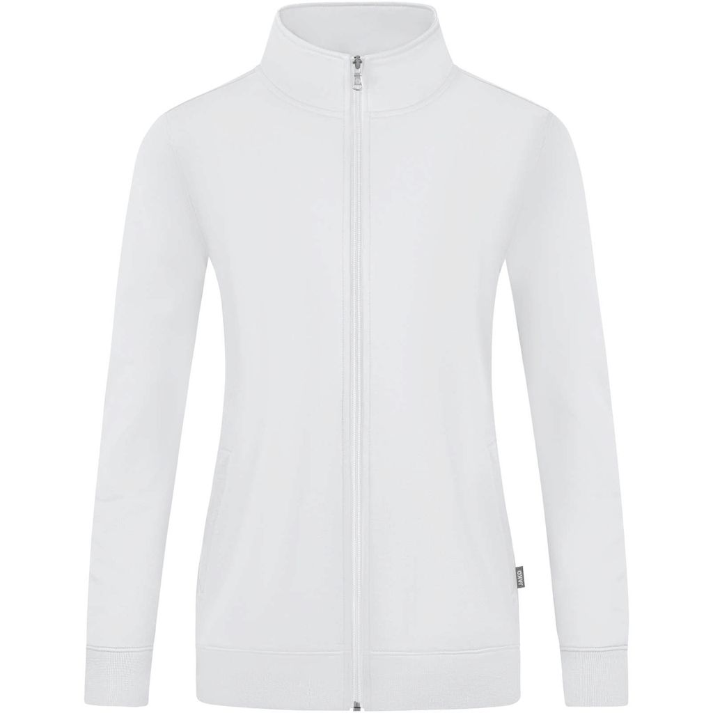 JAKO Damen Sweatjacke Doubletex, Farbe:weiß, Größe:38
