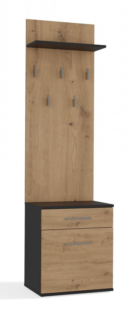Wieszak Duo Antracyt Artisan z szafką na buty Zdjęcie produktu 