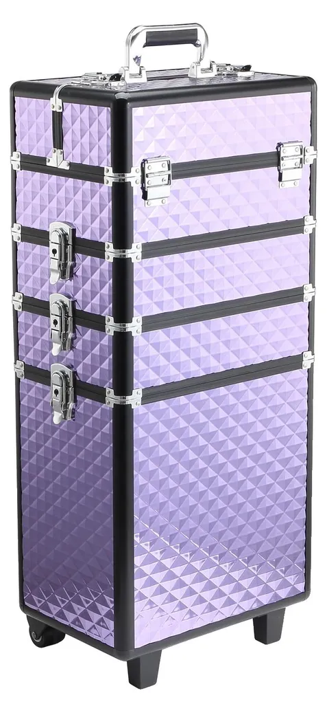 Trousse à maquillage anti-désordre avec rangements pour grands flacons