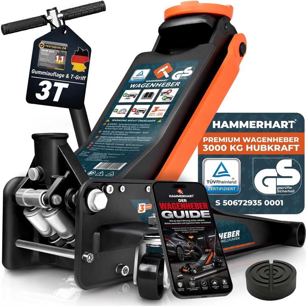 HAMMERHART - Hydraulischer Wagenheber 3T Premium Produktbild 