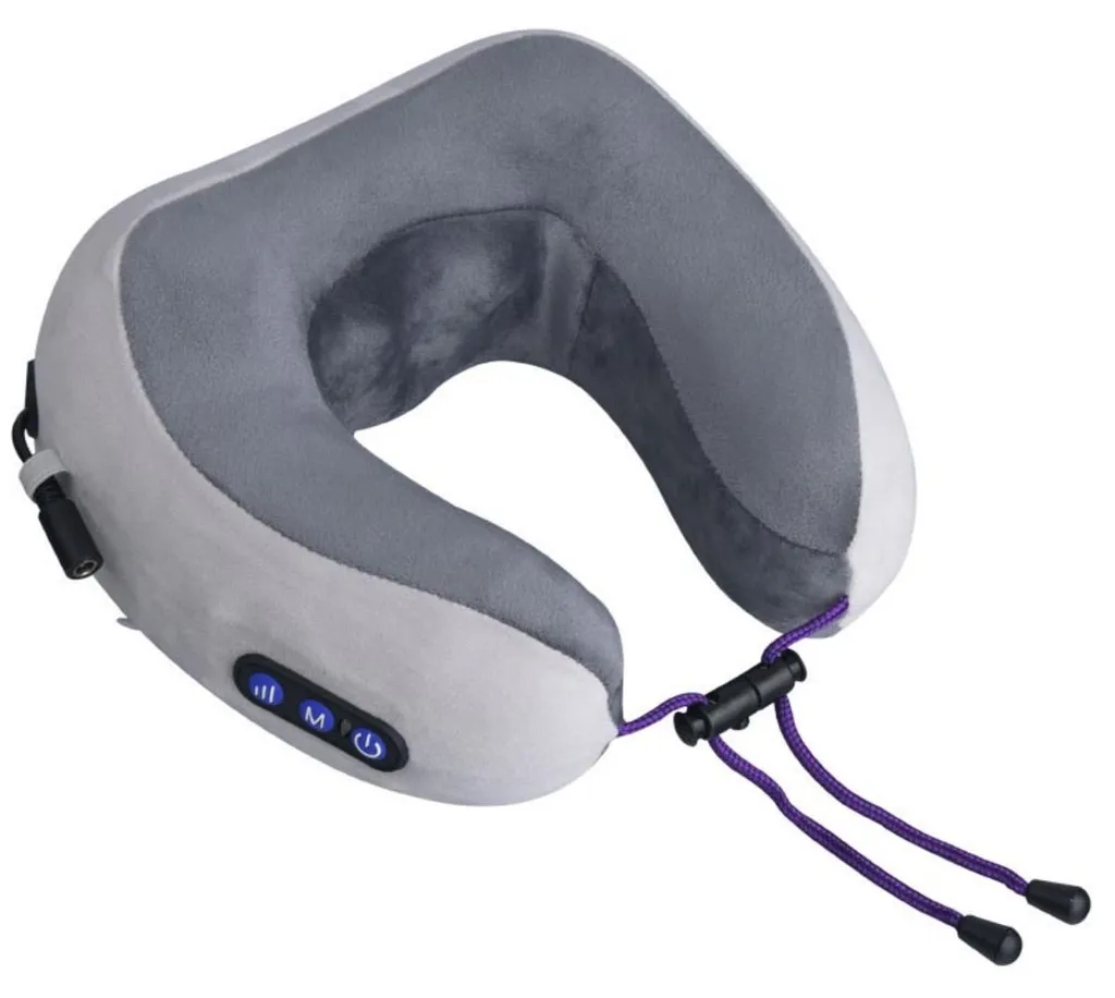 Masseur cervical rechargeable en élasthanne INF gris à 3 fonctions pro