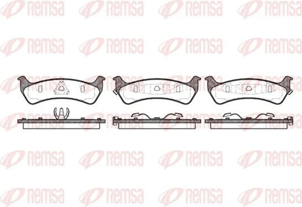 Plaquettes de frein REMSA 0470.02 pour Entretien Jeep Cherokee OE 4762101