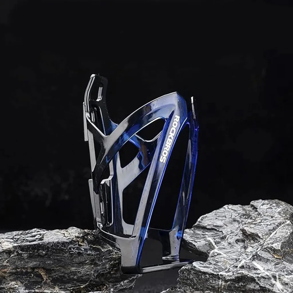 ROCKBROS Portaborraccia per Bicicletta, Portaborracce in PC Ultraleggero, per MTB, Bici da Corsa, Porta Bottiglia 2 pezzi, Verde Fluorescente/Blu/Rosso/ Nero/Grigio