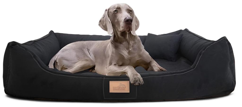 tierlando Orthopädisches Hundebett Maddox Soft Editon Hundesofa - Größe: 100x75cm | Farbe: 03 Schwarz