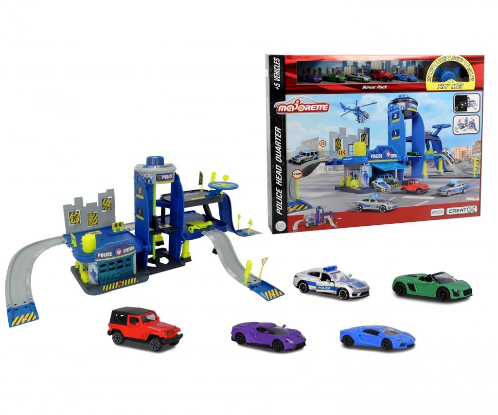 Creatix Police Playset+5 vehicles Produktbild 