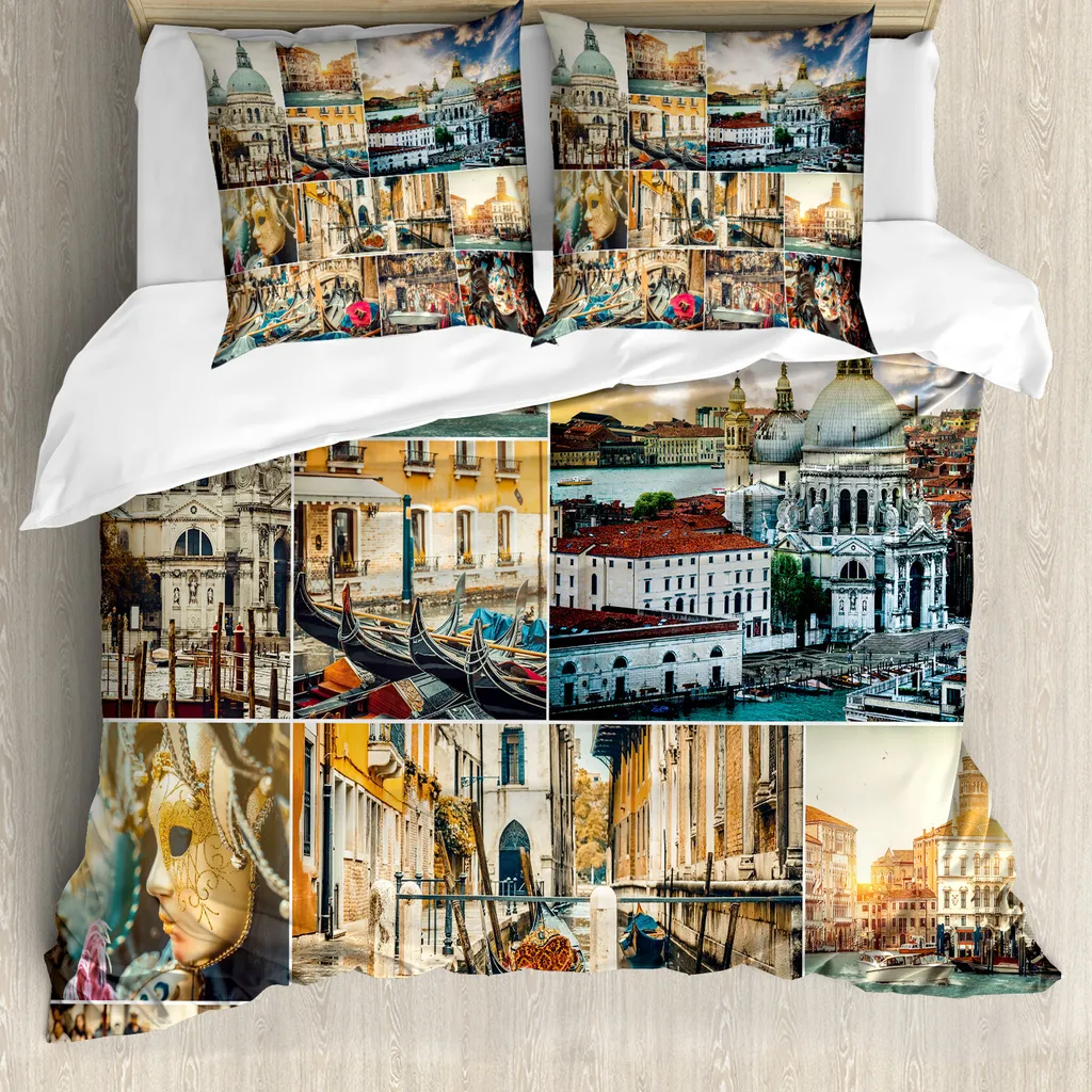 Set Copripiumino Venezia ABAKUHAUS 155x220 Multicolore Alta Definizione