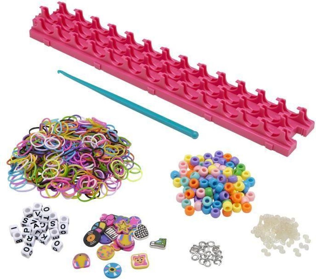LEXIBOOK - Set mit elastischen Armbändern zum Weben Rock 'n' Roll - Mehrfarbig