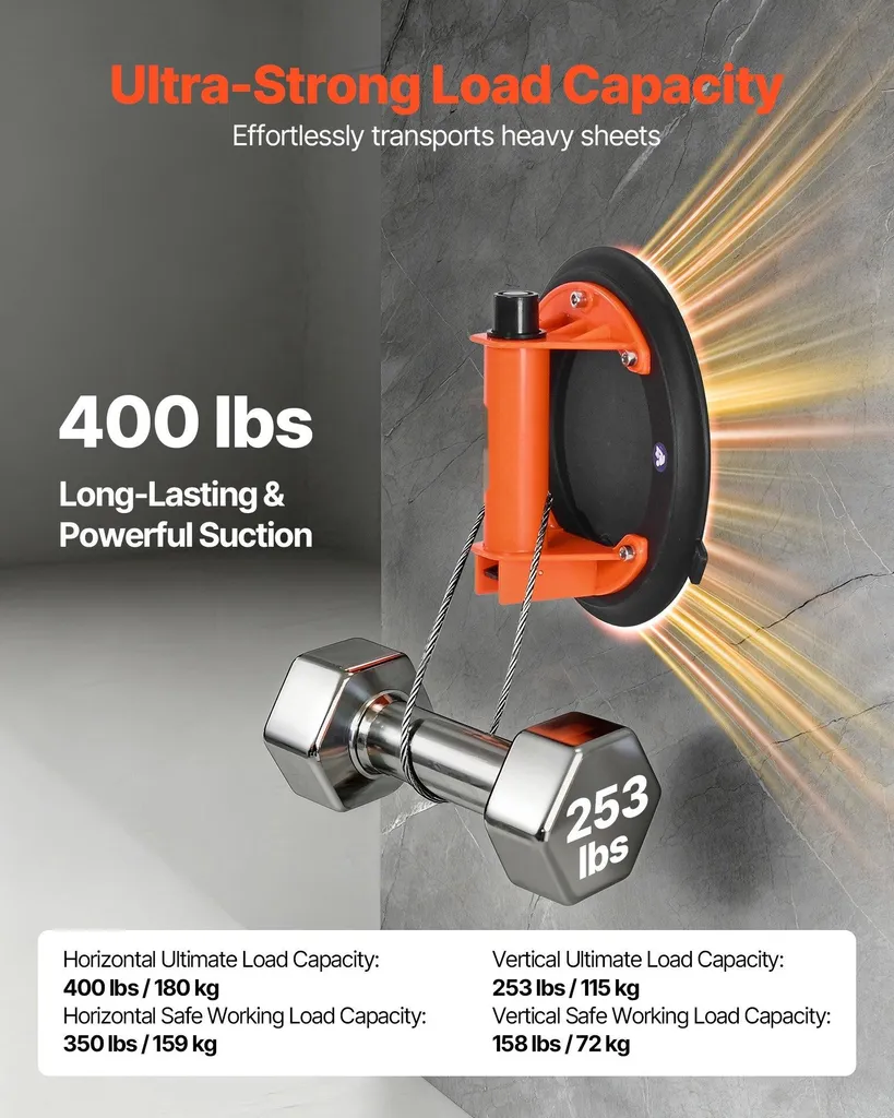 Ventouse pour granit et construction sèche robuste levage max 180 kg - 3