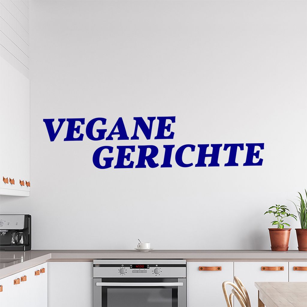 KIWISTAR Vegane Gerichte Veganer Wandtattoo in 6 Größen - Wandaufkleber Wall Sticker - Dekoration, Küche, Wohnzimmer, Schlafzimmer, Badezimmer