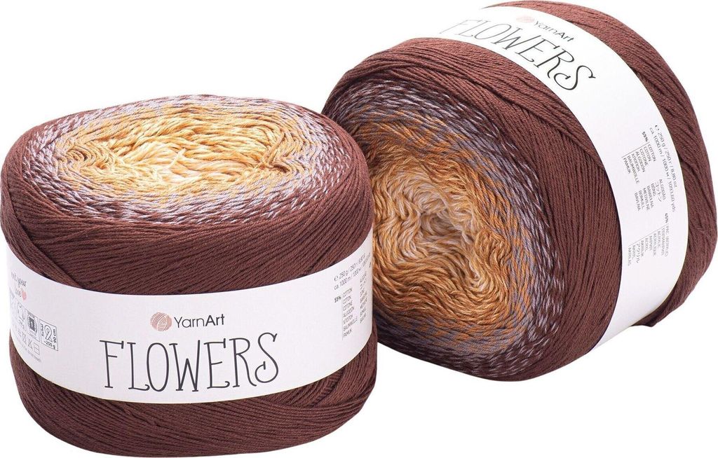 Yarn Art Flowers 284 Brown Pletacia priadza Obrázok produktu 