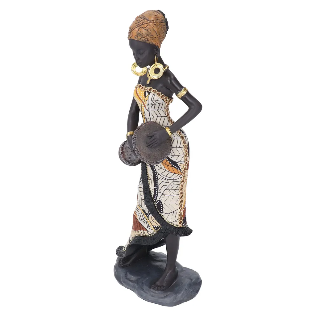 Décoration Africaine pour Salon - Statue de Musicien Style Ethnique