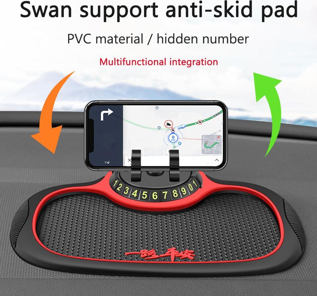 Rutschfestes Handy-Pad für das Auto, 360 Grad drehbarer Halter, Armaturenbrett, Anti-Gummi-Handys, Sonnenbrillen, Schlüssel