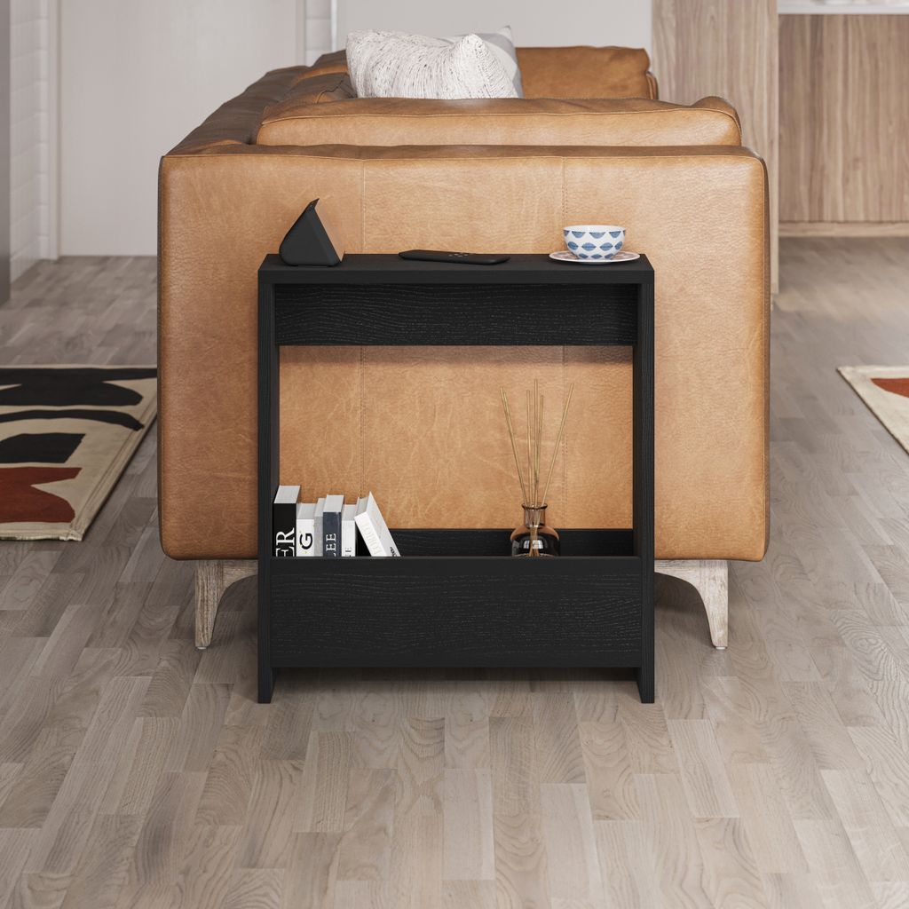 DECORTIE Simpi Moderner Beistelltisch Holzschwarz Mehrzweck Produktbild 