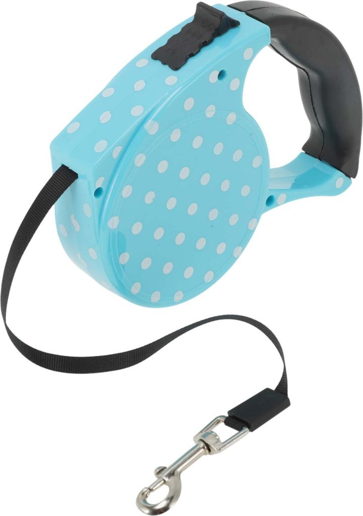 Einziehbare Hundeleine Ergonomischer Griff Blaue Punkte Für Haustiere Unter 40 Kg 5 Meter