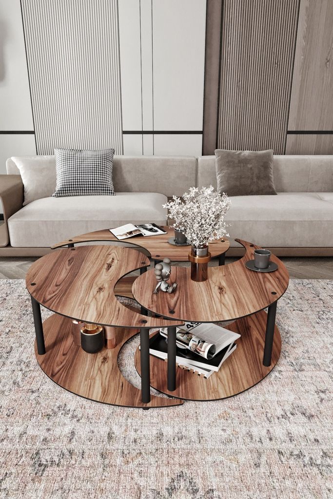 A living room setting with a couch and a coffee table.