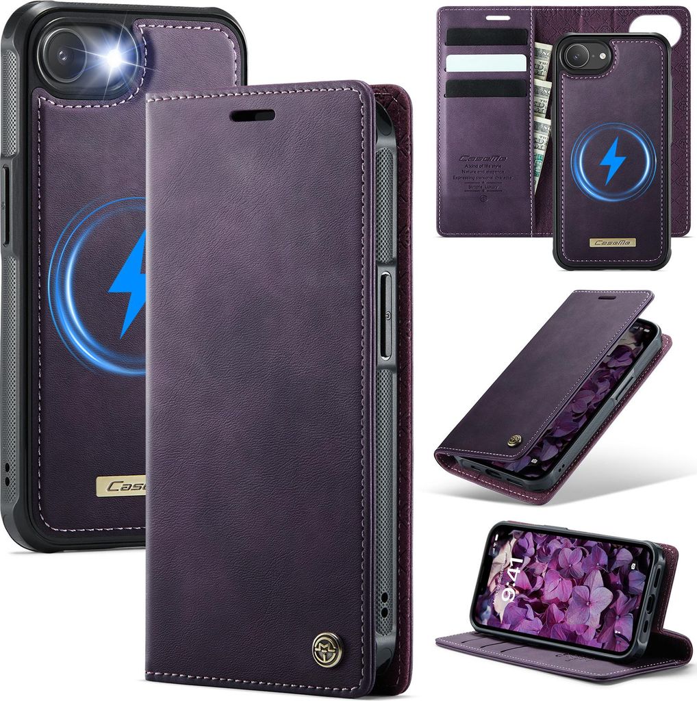 Handyhülle für iPhone C49 2in1 Für iPhone 16e-Lila