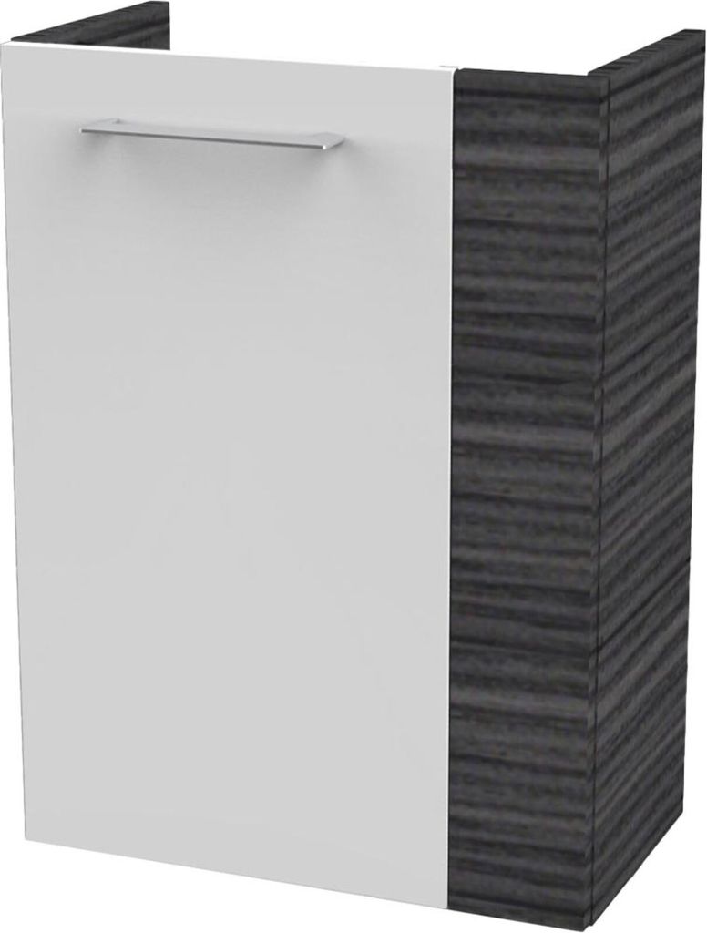 Fackelmann B.PERFEKT Waschbeckenunterschrank schmal Unterschrank für Waschtisch im Gäste-WC (44 cm x 60 cm x 24,3 cm) Tür links SBC Badezimmersc...