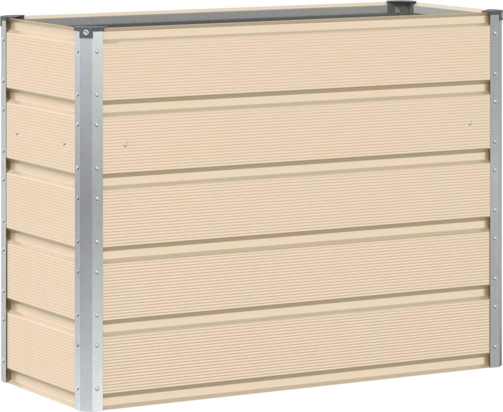 Pflanzkübel Elfenbein 100 x 40 x 75 cm Stahl