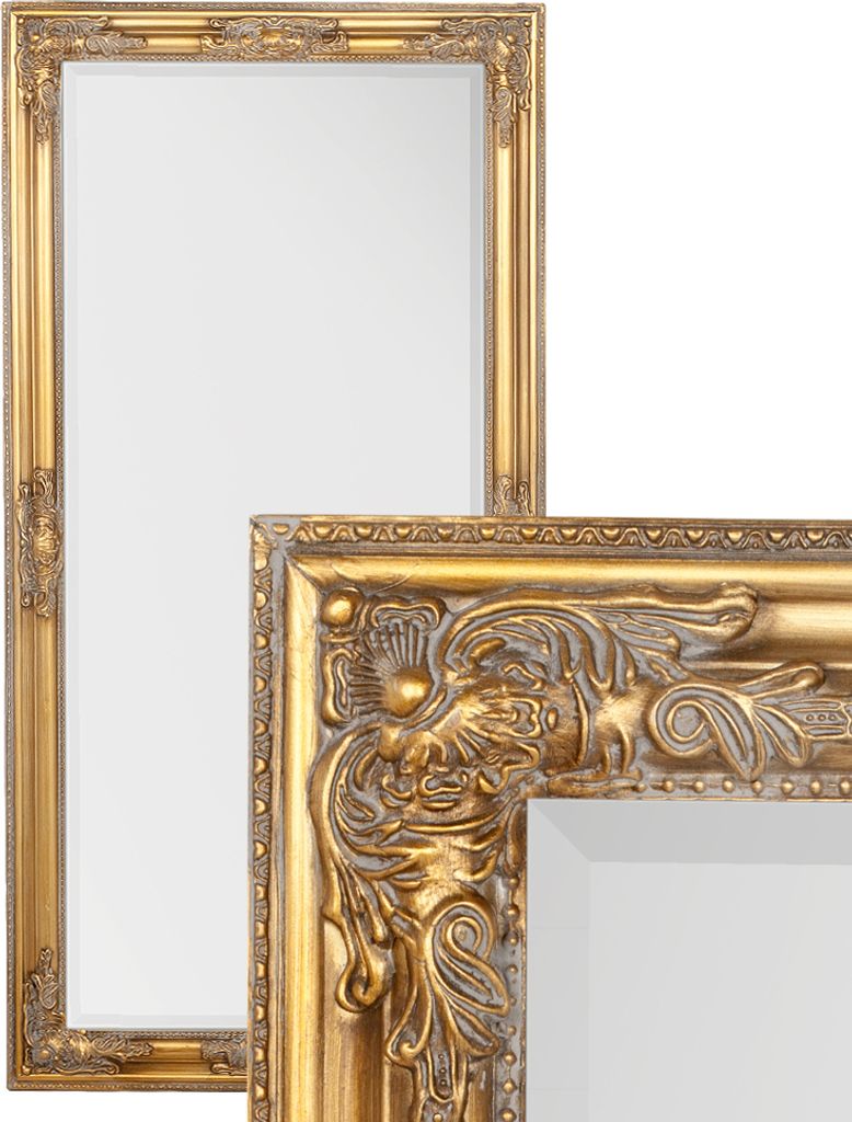 Eleganter Barock Spiegel BESSA 120x60cm gold-antik Produktbild 