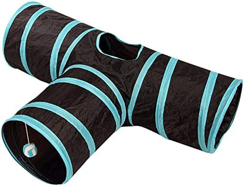 Homtone Katzentunnel 5-Wege - Faltbarer Spieltunnel Für Katzen Und Kleintiere