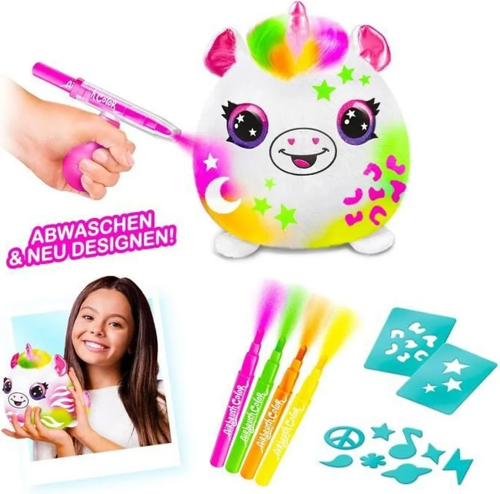 Aérographe Électronique Squish Pals : Peinture Néon Lavable sans Effort