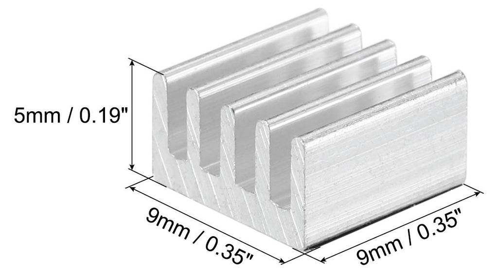 20Stk 9x9x5mm Kš¹hlk?rper Aluminium Kš¹hler Kš¹hlk?rper Kš¹hlung mit Fester Aufkleber fš¹r Chip CPU Leistungstransistor FET IC Leistungsv...