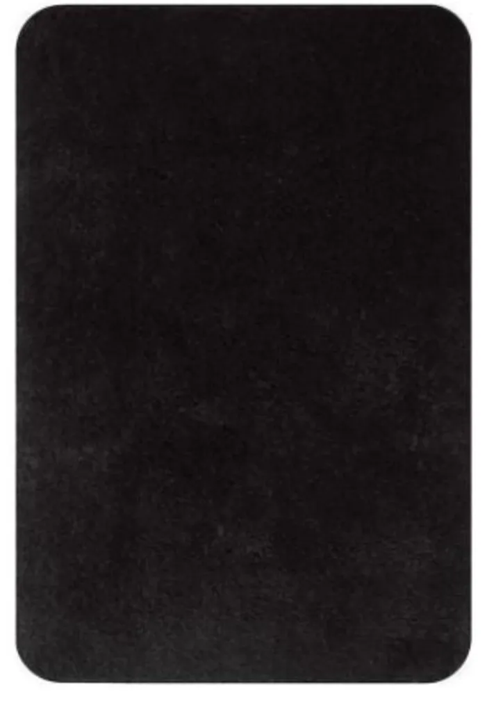 Tapis de bain pour sortie de douche 60 x 90 cm grand modèle noir Caen