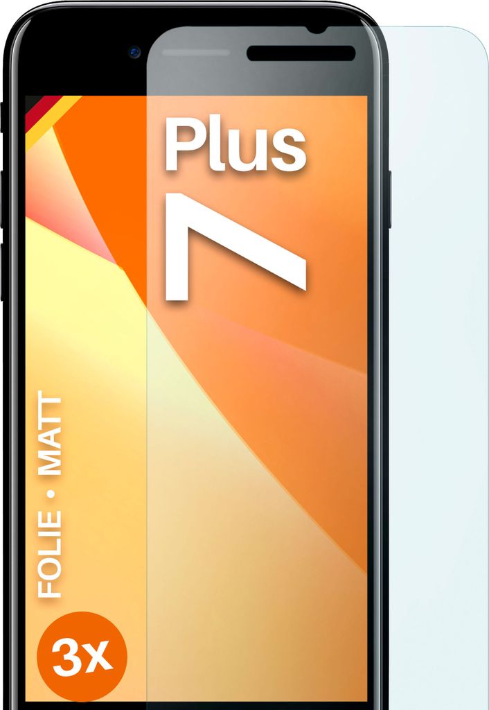 moex 3x Schutzfolie kompatibel mit Apple iPhone 7 Plus - Displayschutzfolie Anti Reflex Folie, Matt