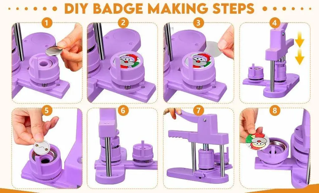 Machine à badges anti-échec avec 300 pièces et 3 moules interchangeables - 6