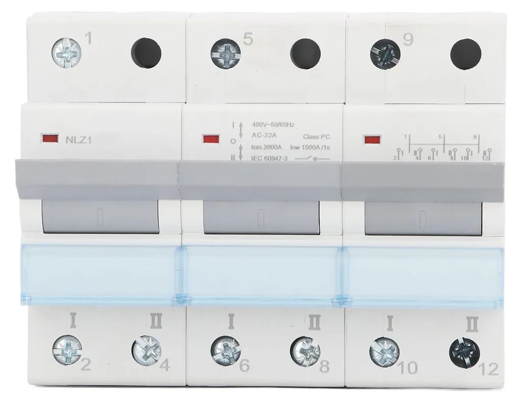 Inverseur de source manuel 3P 125A pour double alimentation 400V sur DIN