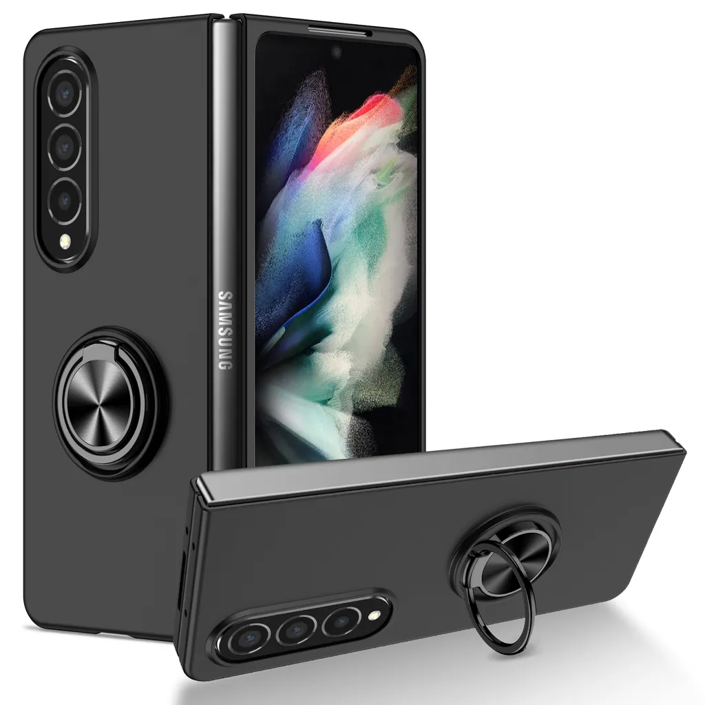 Custodia Galaxy Z Fold 4 Slim con Anello Nero - Style & Protection