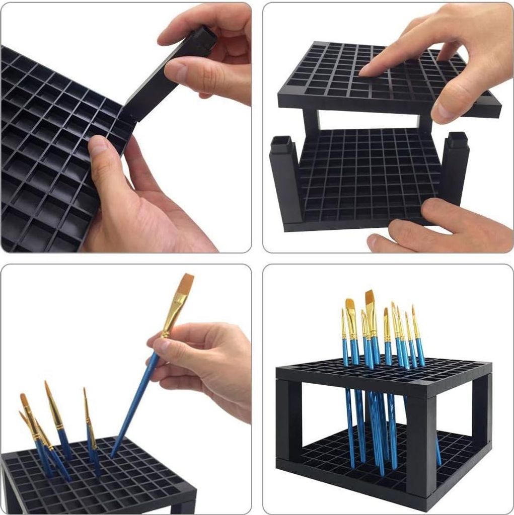 Stifthalter 96 Fächer - Büro stationärer stehender Organizer Halter perfekt für Stift/Bleistift Pinsel Gelstift und mehr