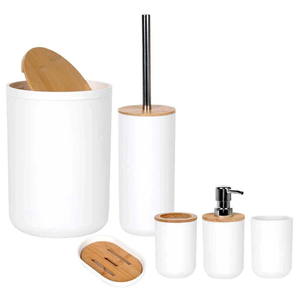 Set Bagno 6 Pezzi Vilde Bianco - Accessori Sicuri e Resistenti - 4