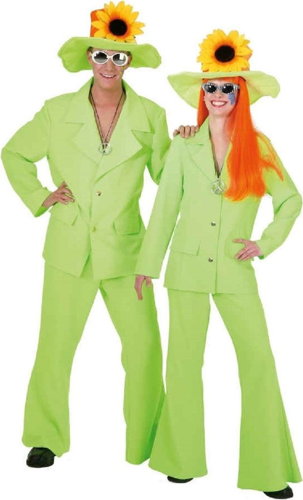 O9049-40 neon-grün Damen Hippyanzug Discokostüm Gr.40 Produktbild 