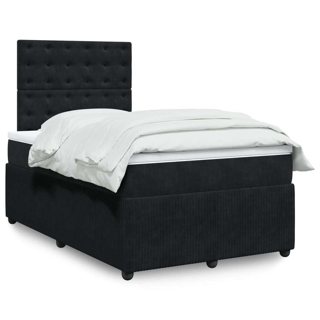 Maison Exclusive - Boxspringbett mit Matratze Schwarz 120x200 cm Samt