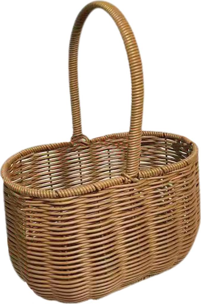 30 x 22,5 x 14 cm großer Picknickkorb aus Rattan mit Henkel, gewebter Aufbewahrungskorb für Zuhause und Hochzeitsdekoration
