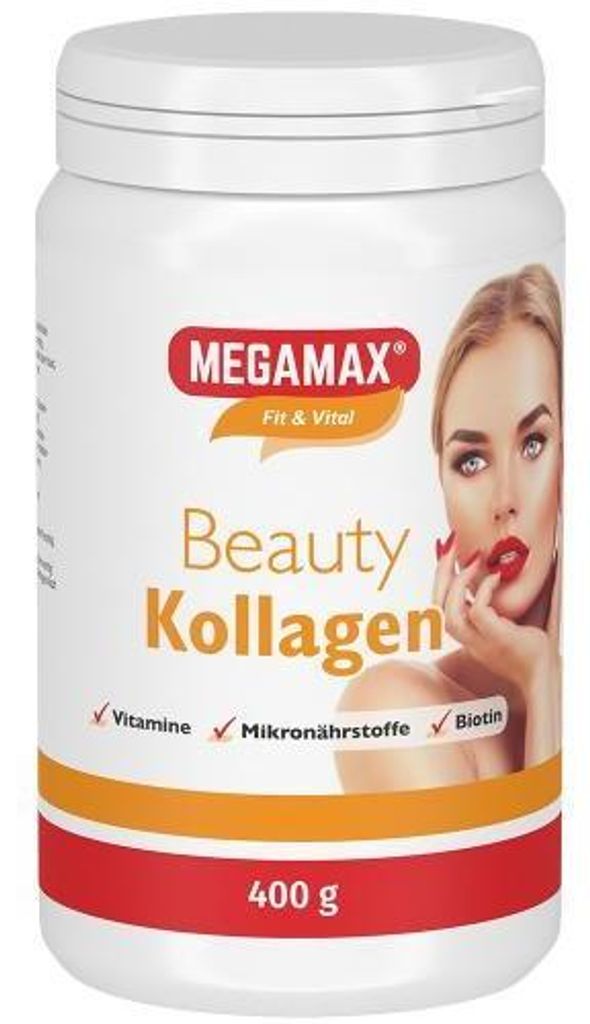 MEGAMAX Fit & Vital Beauty Kollagen Pulver, 400 g Pulver