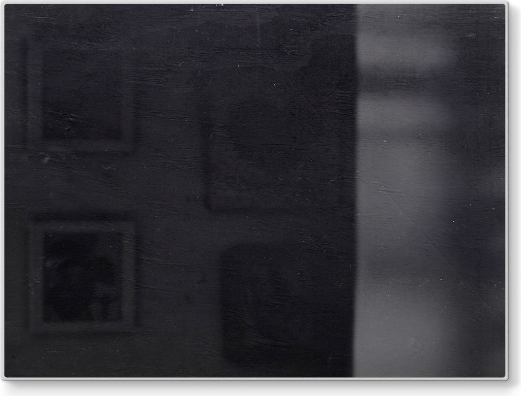 DEQORI Schneidebrett Glas 40x30 cm 'Gerahmte Kreidetafel' Schneideplatte groß