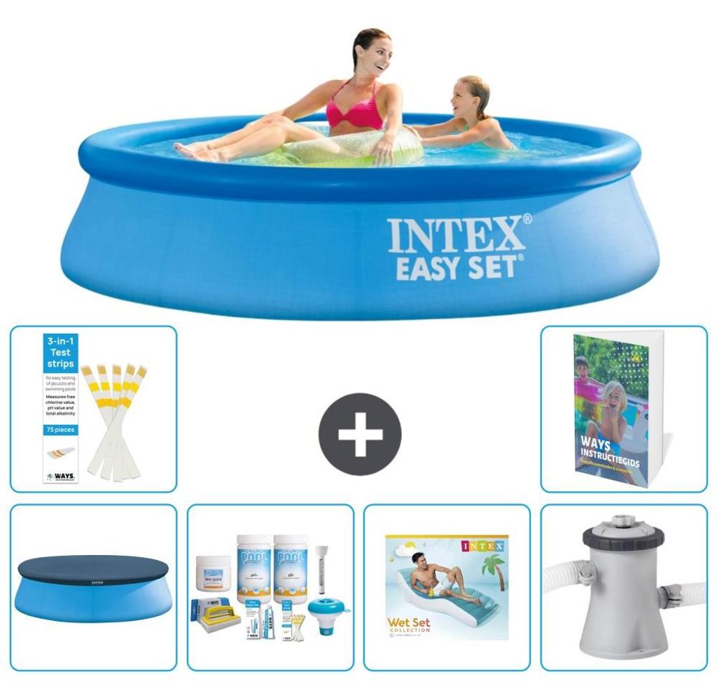 Easy Set Pool Rund - 244x61 cm - 7-teilig S172