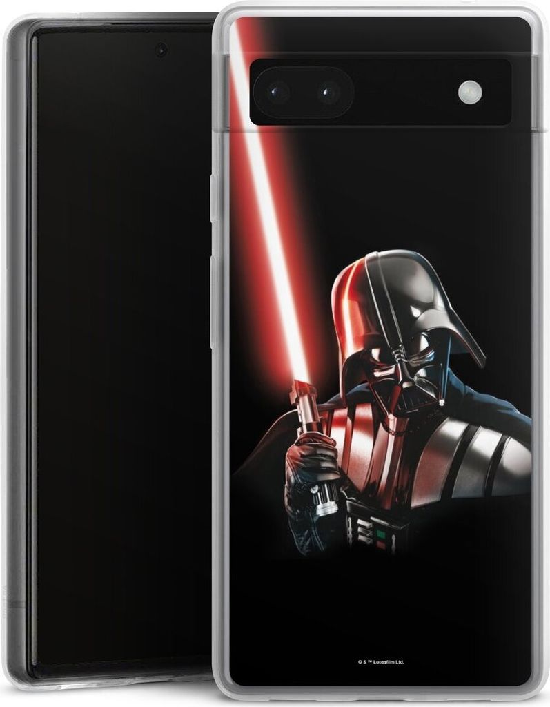 DeinDesign Slim Hülle für Google Pixel 6a Silikon Case Ultra Dünn Handyhülle Darth Vader Fanartikel Star Wars