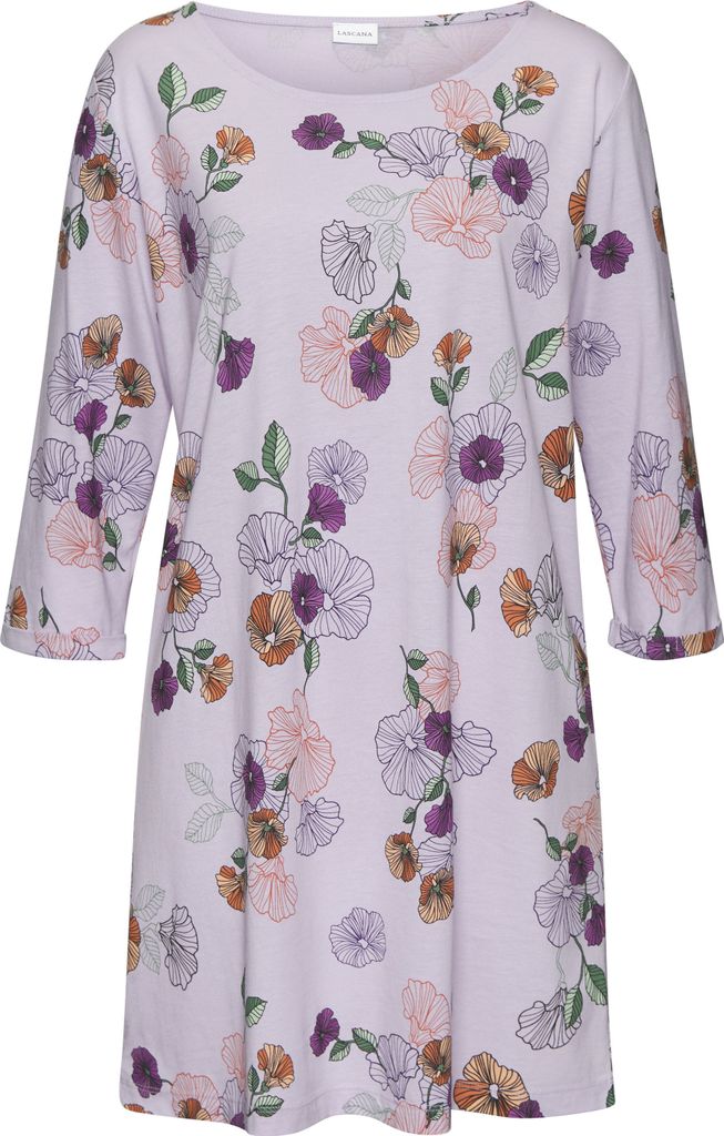 Vivance Dreams Nachthemd flieder geblümt Größe 32/34