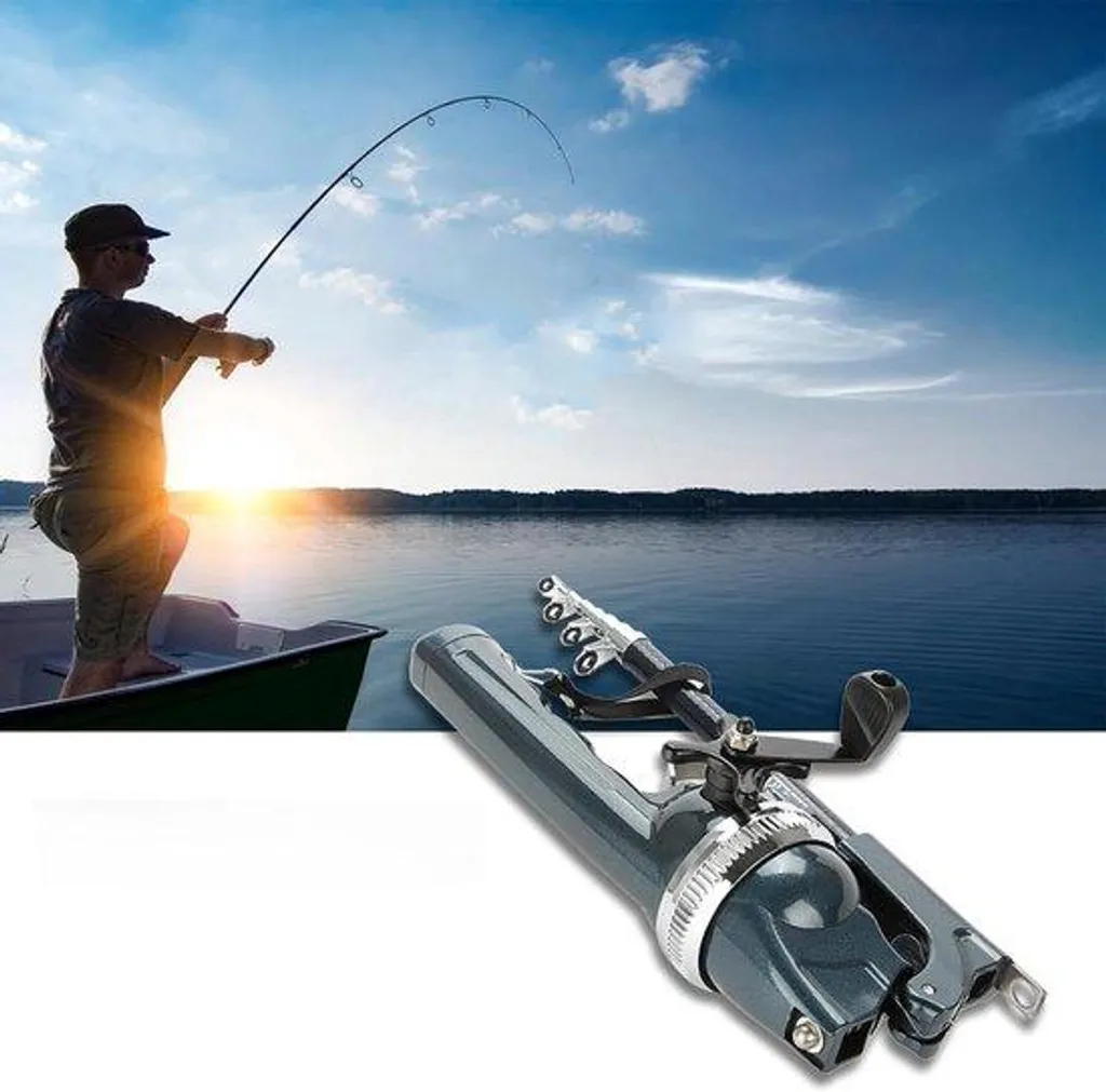 Kit de pêche portable sans rouille en inox et ABS, idéal petit espace