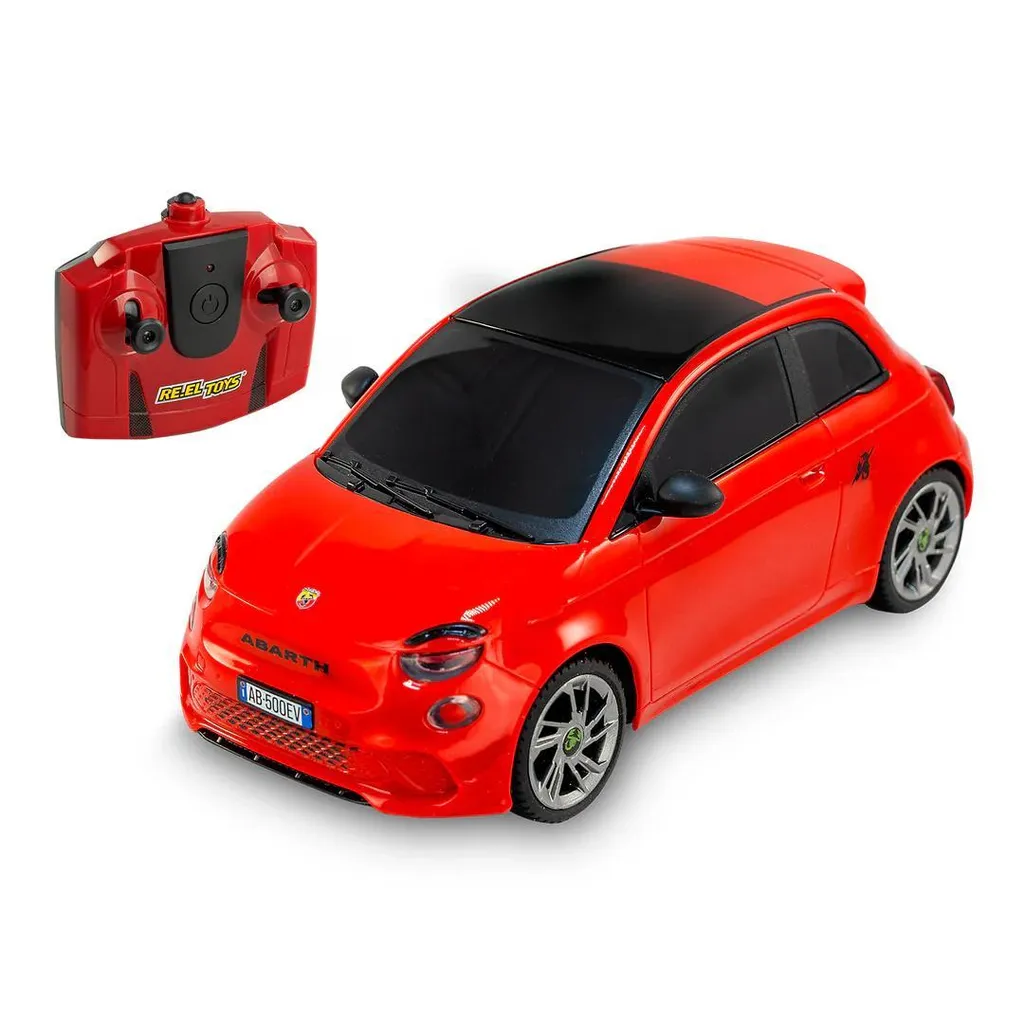 Fiat Abarth 500E 1:24 Télécommandée - Jouet RC Robuste et Facile à Piloter