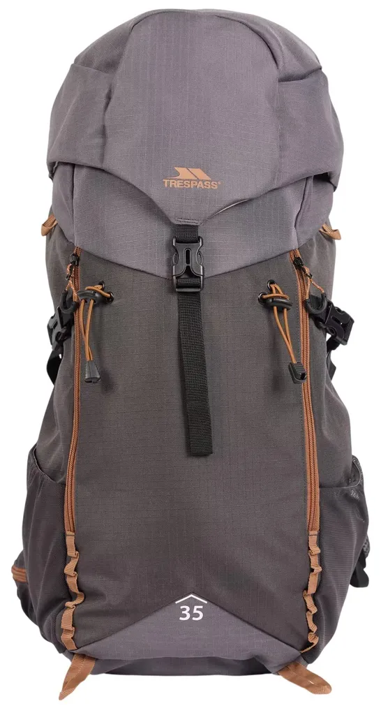 Sac à dos de randonnée 35L léger et robuste Trespass Pass TP7357 Gris
