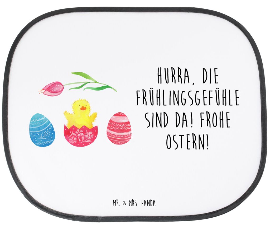 Mr. & Mrs. Panda Sonnenschutz Fürs Auto Küken Schlüpfen - Weiß - Geschenk, Ostern, Frohe, für, Freude, Autoscheiben, Ostergrüße, autofenster...
